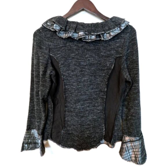 NWT Jane & John Sweater with Taffeta and Vegan Leather Accents Size M - Picture 5 of 11